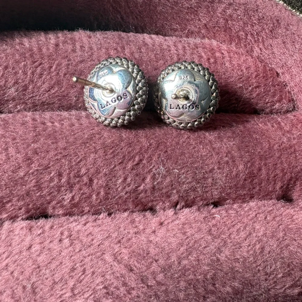 Lagos Caviar Pearl Stud Earrings - Picture 2 of 3